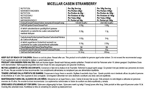 Bulk Micellar Casein Protein Powder, Protein Shake, Strawberry, 2.5 kg, Packaging May Vary - Image 3