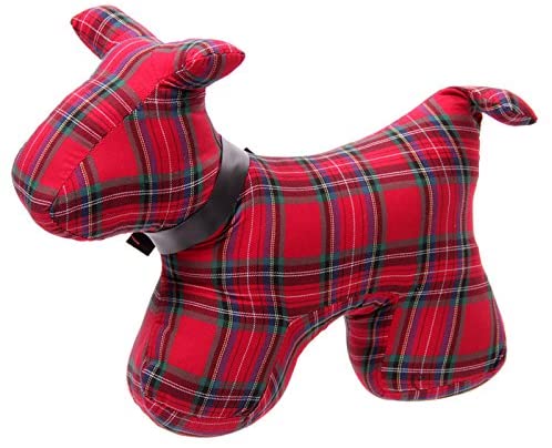 Puckator Polyester Door Stop - Tartan Scottie Dog, Mixed, Height 24cm Width 29cm Depth 10cm