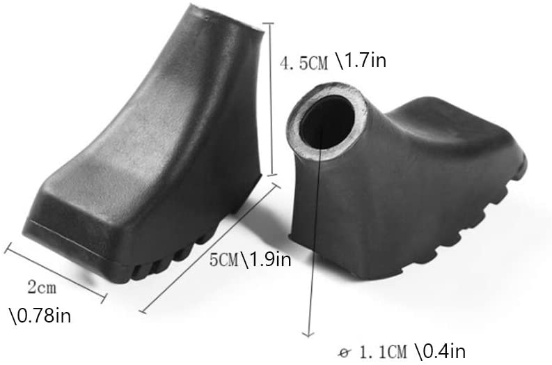 Jixixta 10× Nordic Walking Pads for Walking Stick Rubber Tips Rubber Buffer Walking Trekking