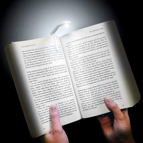 fromaplacefaraway Book Reading Night Light Flexible Tiny Clip LED Light with Batteries Included (Black) - Image 2
