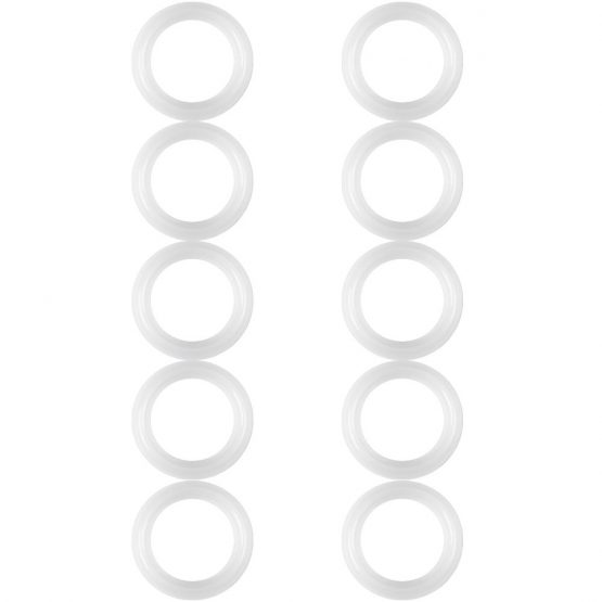 10PCs Silicone Sealing Gasket Ring Washer Set, 1.5" Tri-Clamp Gasket O-Ring Sealing Washer Sanitary Clamp Ferrule Fittings for OD 50.5mm Sanitary Pipe Weld Ferrule
