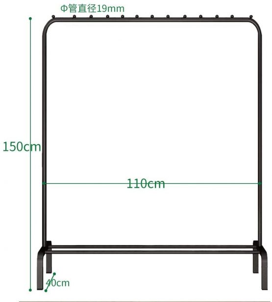YAYI Drying Metal Garment Freestanding Hanger Bedroom Clothing Rack with Lower Storage Shelf for Boxes Shoes, White - Image 4