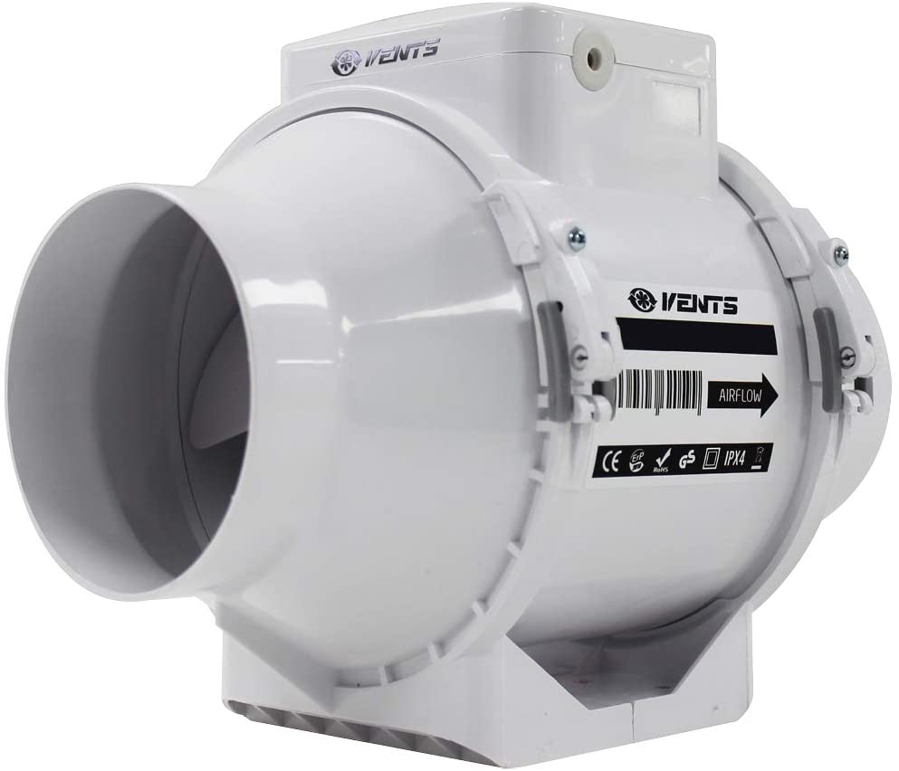 VENTS 100mm (4”) Inline Bathroom Extractor Fan with Run-On Timer - Quiet Loft-Mounted Ventilation for Showers Toilets & Damp Control - Image 3