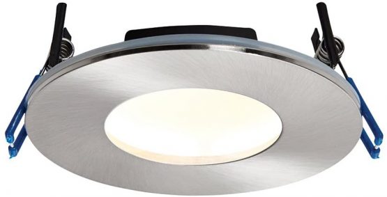 Saxby Lighting OrbitalPLUS IP65 9W Satin nickel effect plate Bathroom Recessed Light - 69881