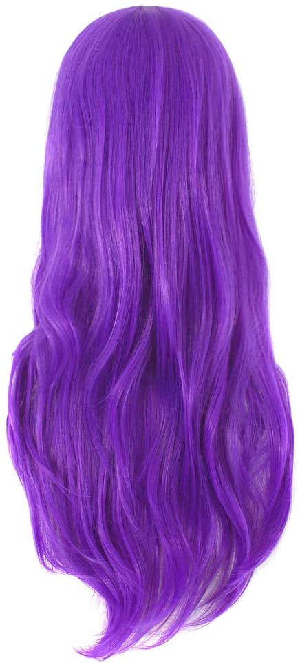 MapofBeauty 28" 70cm Long Curly Hair Ends Costume Cosplay Wig (Purple), 28 inch (Pack of 1) - Image 2