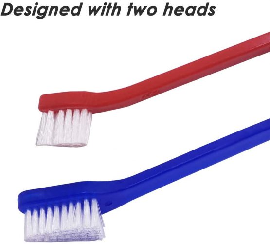 SourceTon Set of 15, Pet Toothbrush Set, 5 Dual Headed Toothbrush Dog Toothbrush and 10 Finger Toothbrush, for Dental Care of Dog & Cat - Image 2