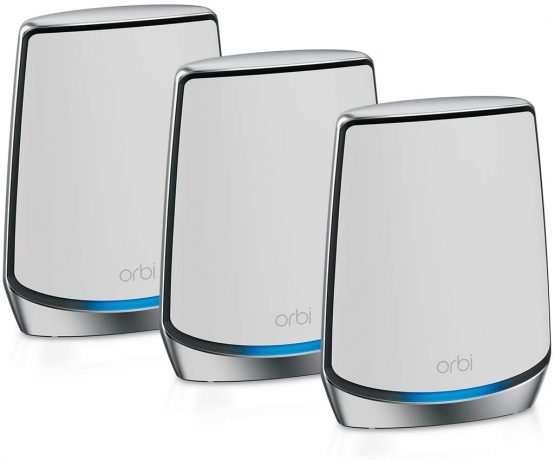 NETGEAR Orbi Wifi 6 Mesh System (RBK853) | Mesh Wifi 6 Router with 2 Satellite Extenders | WiFi Mesh Whole Home Triband Coverage up to 6,000 sq ft and 100 Devices | 11AX Mesh AX6000 WiFi (Up to 6Gbps)