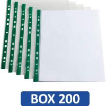 Oxford, Premium Punched Pockets A4, Glass Clear, 200 Poly Pockets