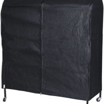 HANGERWORLD 4ft Black Breathable Garment Clothes Dust Protector Storage Rail Cover