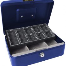 Sterling CB03GBBL 10" GBP Cash Box with GBP Coin Tray, Blue
