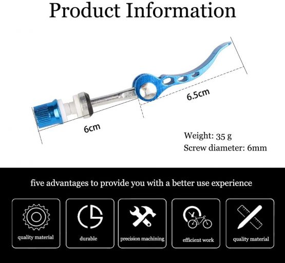 DAZISEN Quick Release Bicycle Clamp - Seatpost Clamp Suitable for Mountain Bicycle Road Bike - Image 3
