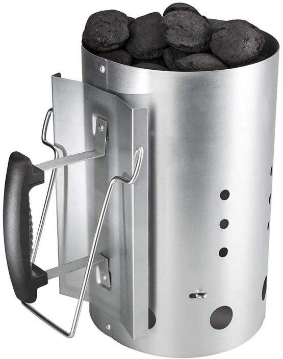 Denmay BBQ Charcoal Chimney Starter with Handle for Weber, charcoal grill accessories barbecue chimney lighter, fire starter, Grill Quick Start Barbecue for Camping & Grilling, Chimney Lighter Basket - Image 4