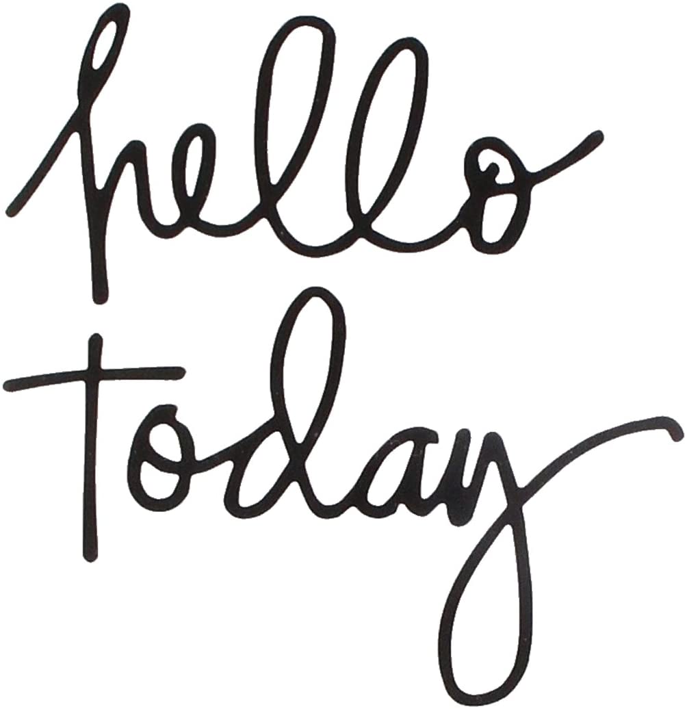 Simple Stories Carpe Diem Hello Today Black Planner Decal, Synthetic Material, 17.6 x 11 x 0.1 cm