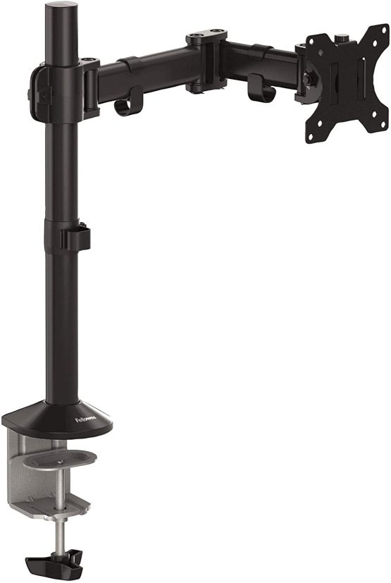 Fellowes Reflex Series Single Monitor Arm - Ergonomic VESA Compliant Adjustable Stand with Tilt, Swivel, Rotation Functions - Cable Management System, Max Monitor Size 32", Max Weight 8KG - Image 2