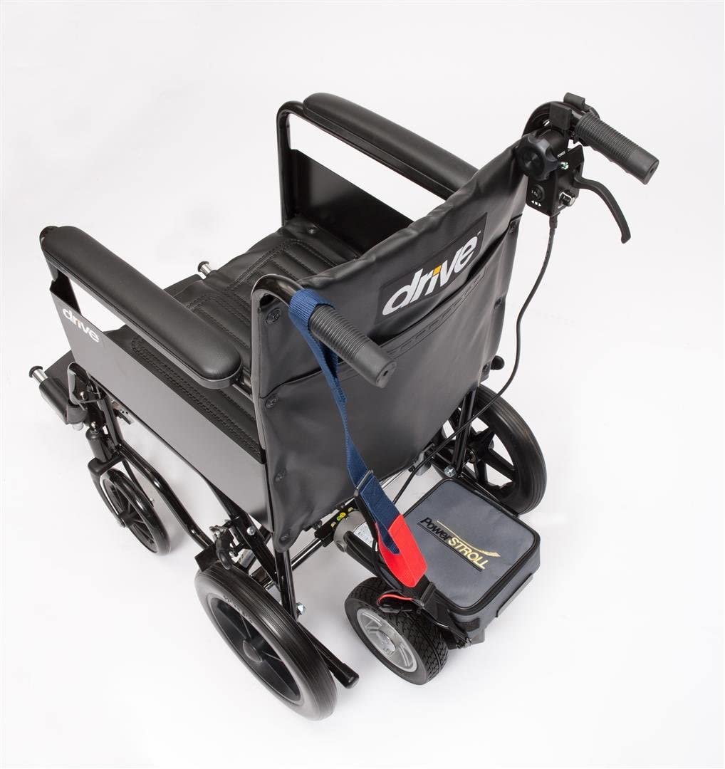Drive Devilbiss Lightweight Dual Wheel PowerStroll with Reverse to Convert Manual to Electric Wheelchair, Black, Standard - Image 2