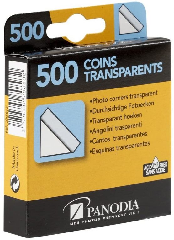 Panodia 270893 Photo Corners, for Photo Albums, Transparent, 500 pcs