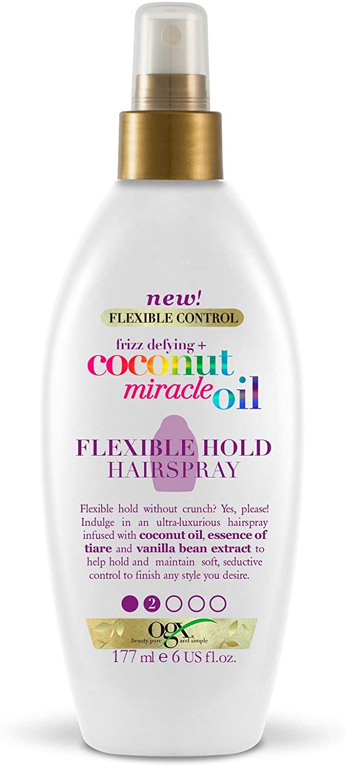 OGX Coconut Miracle Oil Hairspray Flexible Hold 177 ml, No colour, 177 ml (Pack of 1)