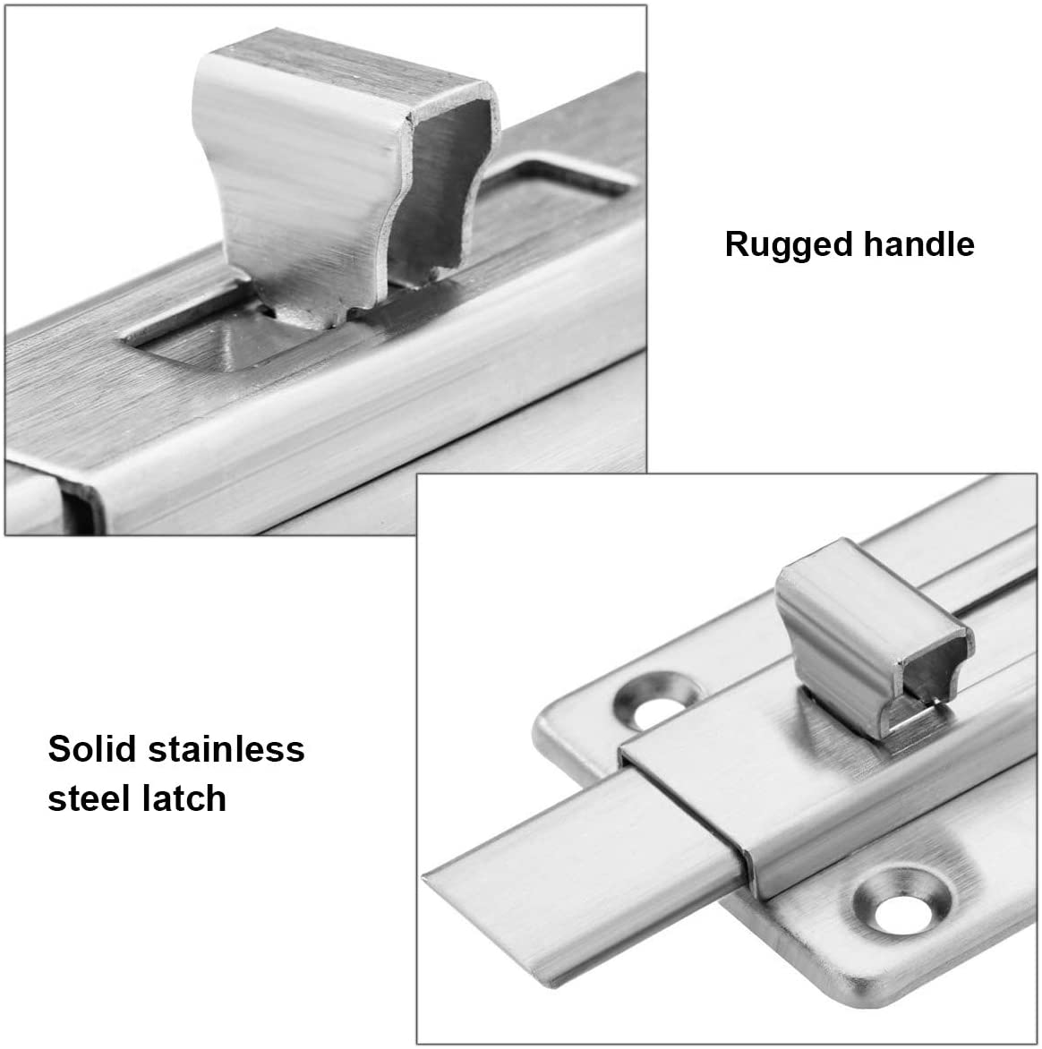 Dokpav 2 Pcs Door Locks, 3 Inch Stainless Steel Door Bolts Slide Door Bolts for All Internal Doors Bedroom Bathroom - Image 4