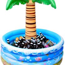 Toyvian 37 Inch Inflatable Palm Tree Cooler, Summer Swimming Party Decoration, Floating Pool Cooler for Beach Theme & Hawaiian Party