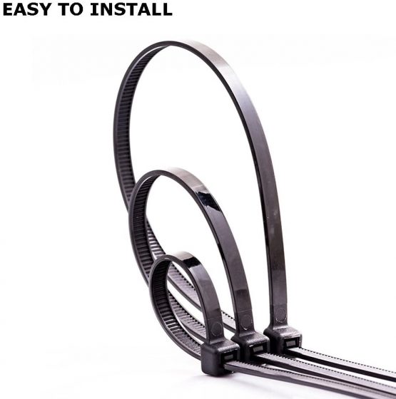 Beshine 100 Pack of Black Cable Ties, 300mm x 7.6mm, 12" Premium Tie Wraps - Self Locking, Heavy Duty Nylon Zip Ties for Home Office Garage and Workshop - Image 4