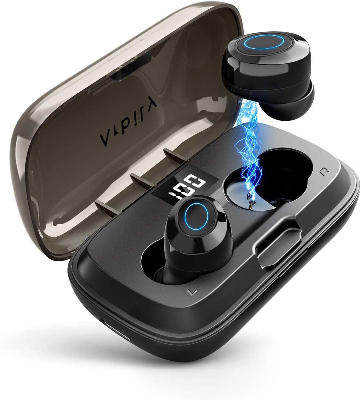 Arbily Wireless Headphone, Bluetooth 5.0 Earbuds with LED Display, In