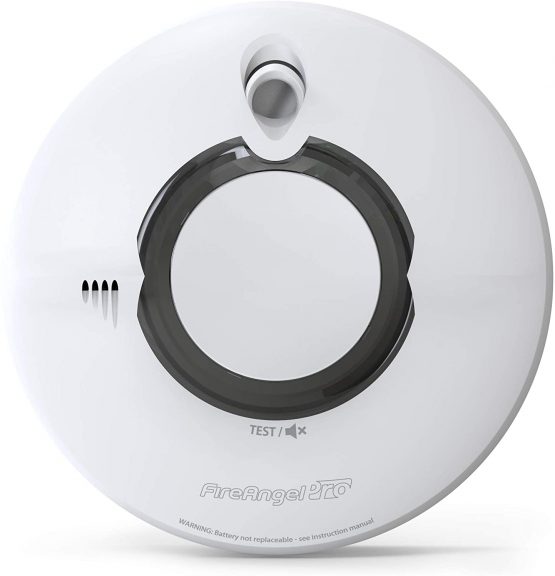 FireAngel Pro Connected Smart Smoke Alarm, Battery Powered with Wireless Interlink and 10 Year Life, FP2620W2-R