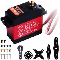 owootecc Servo 25 KG Metal Gear High Torque wasserdichte Digitale Servo für RC Traxxas HSP Auto Boot Hubschrauber Roboter Flugzeug (Steuerwinkel 270 °)