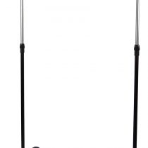 Home Vida Single Garment Rack Adjustable Clothes Rail, Silver