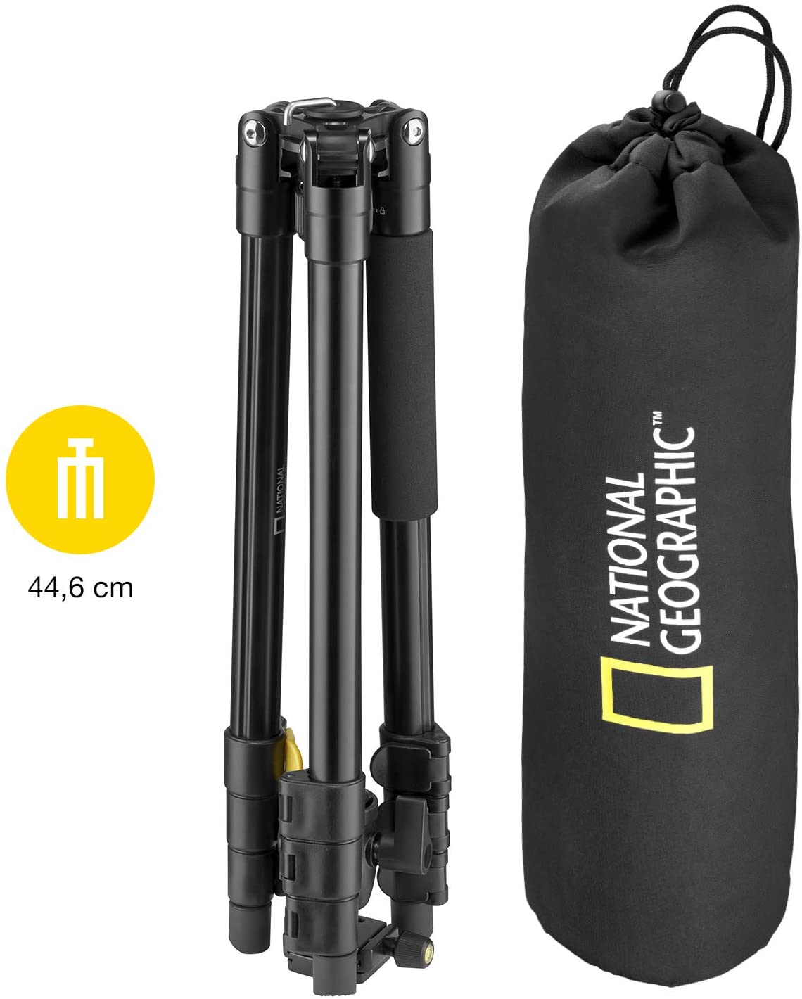 National Geographic Travel Photo Tripod Kit with Monopod, Aluminium, 4-Section Legs, Lever Locks, Load up 6 kg, Carrying Bag - Image 2