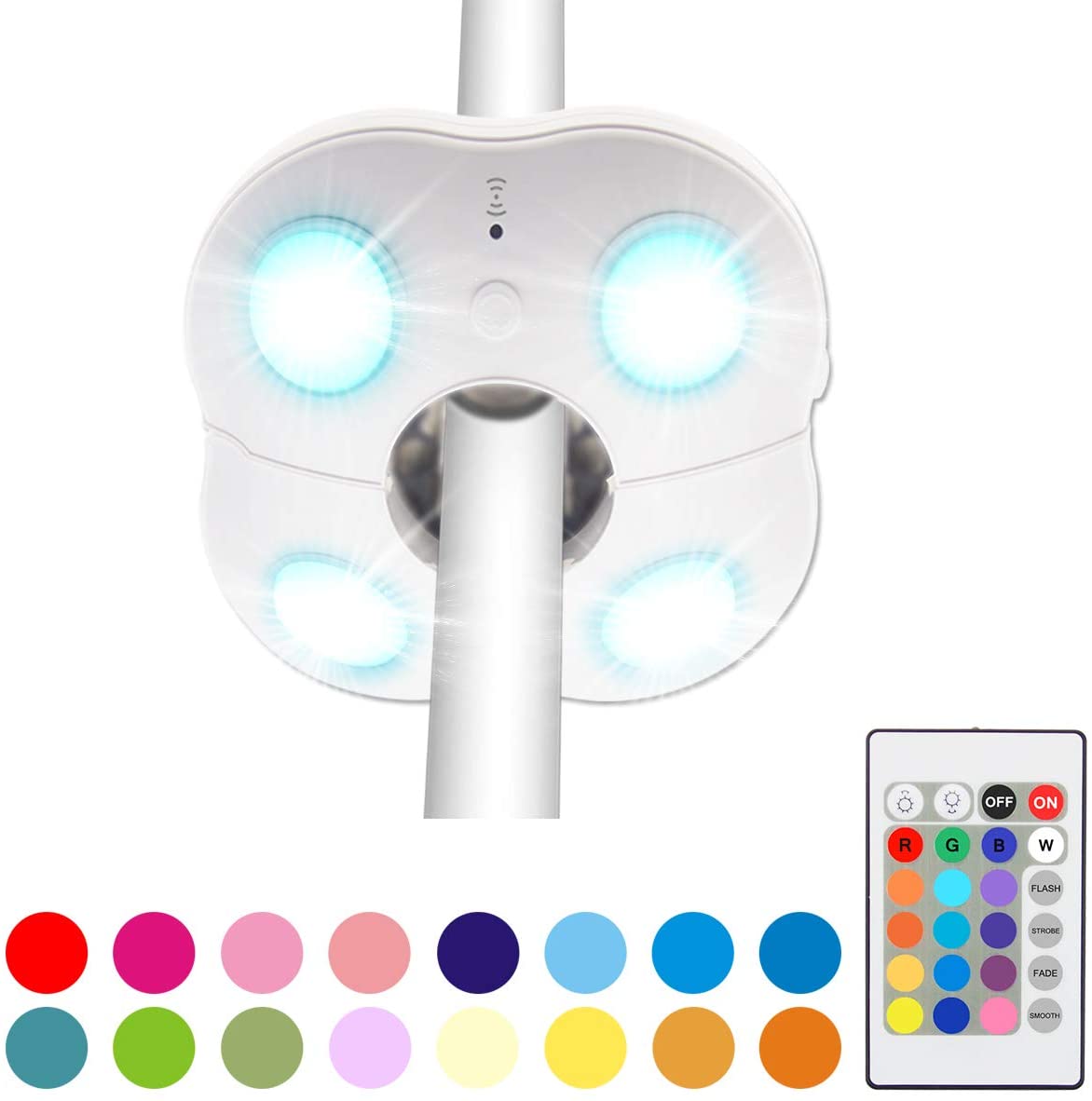 HONWELL LED Parasol Light Outdoor Patio Umbrella Light Battery Operated 16 RGB Colours Changing