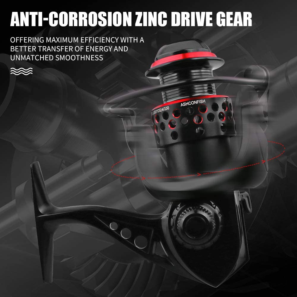 Ashconfish Fishing Reel, Freshwater and Saltwater Spinning Reel, Come with 109Yds Braid line. Lightweight Body - Image 3