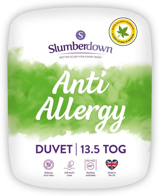 Slumberdown Anti Allergy Single Duvet 13.5 Tog Winter Duvet Single Bed