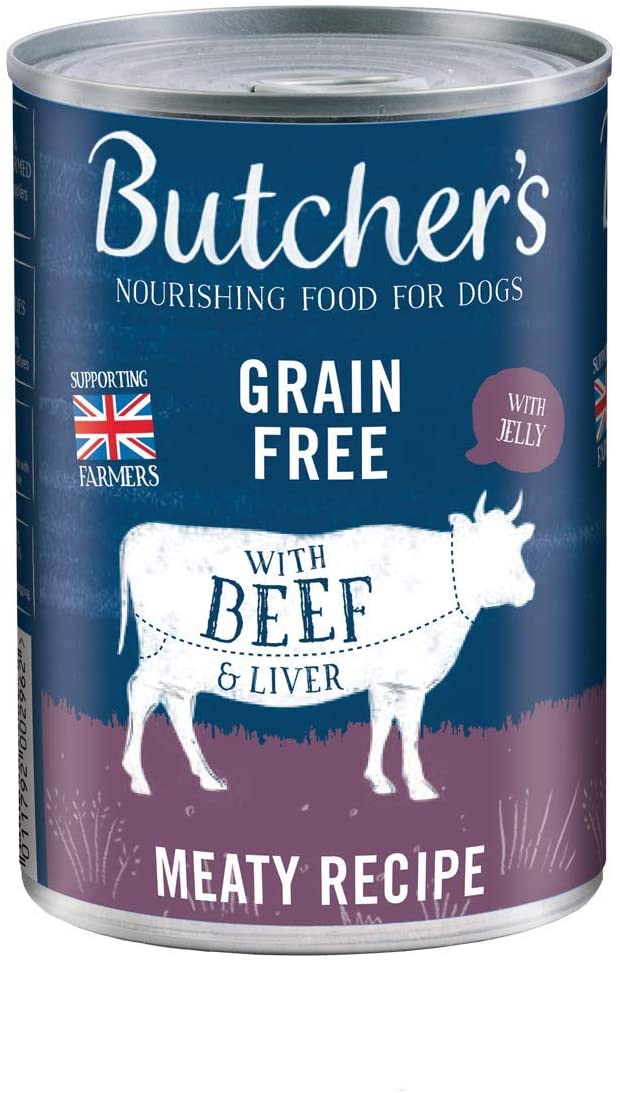 Butcher's Wet Dog Food Tin Cans Grain Free Recipes in Jelly 9.6kg (4 x 6 x 400g), Grain Free Tin, 9.6 kg (Pack of 1) - Image 4