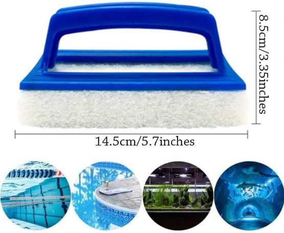 nuluxi Pool Scrubber Brush Cleaning Accessories Paddling Pool Brush Pool Walls Brush Cleaning Supplies Sponge Pool Brush Hot Tub Cleaning Kit for Swimming Pool, Pond, Spa, Tubs, Walls, Tile, Floors - Image 2