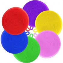 St@llion 5 Pieces Silicone Dish Scrubber Sponge, Washing Pads, Cleaning Pad for Scrubbing Bowls Plates Spoons Pans, Kitchen Cleaner Wash Sponges (Random Color)