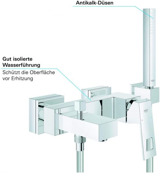 GROHE 23141000 Eurocube Bath Tap with Diverter for Bath/Shower - Image 4