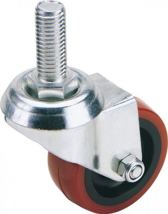 Draper 65510 60550B 50mm Dia. Swivel Bolt Fixing Polyurethane Wheel - S.W.L. 50Kg