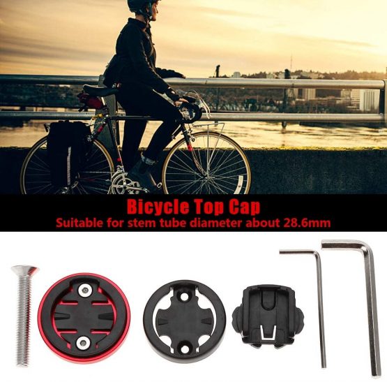 Keenso Road Bike Computer Holder Stem Top Cap, Bicycle Stem Top Cap Computer Stopwatch Mount Holder for Garmin/Bryton/Cateye - Image 4