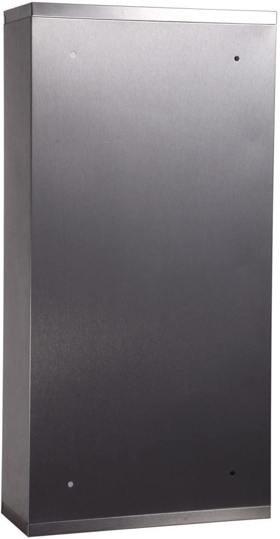 HOMCOM 4 Tier Stainless Steel Wall Mounted Medicine Cabinet Glass Lockable Door Storage Shelves Houseware Bathroom Furniture 60Hx30Wx12D(cm) w/2 Keys - Image 4
