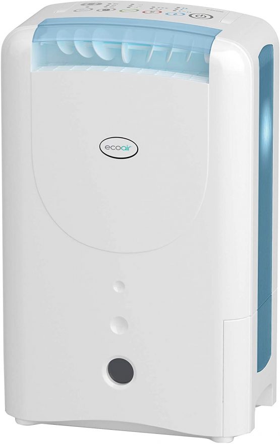 EcoAir Desiccant Dehumidifier DD122FW MK5 Classic with Ioniser & Silver Filter - 7L / Day