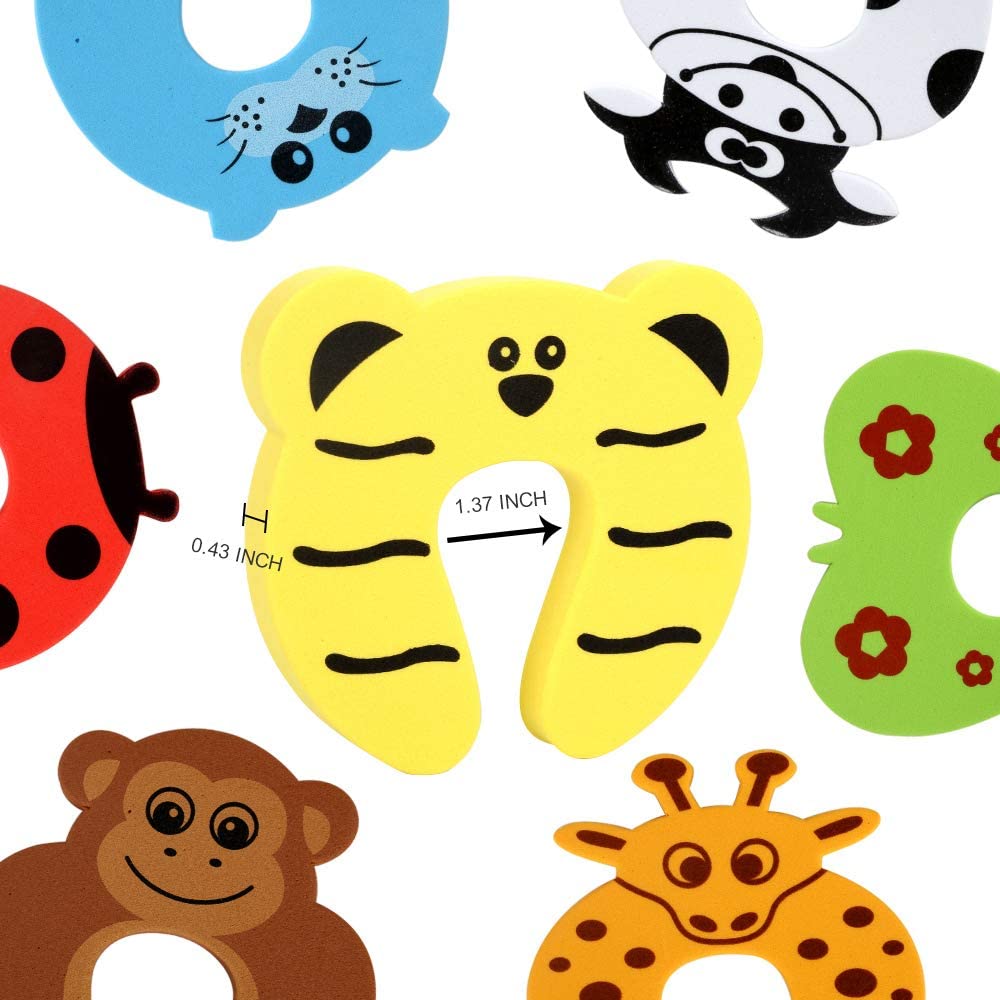HNYYZL Door Stoppers, 7Pcs Baby Proofing Corner Protectors, Cartoon Animal Soft Foam Cushions Baby - Image 2