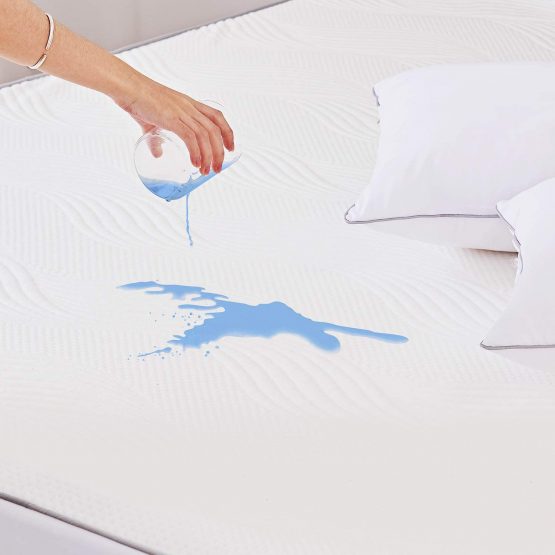 Sweetnight King Size Mattress Protector- 100 Percent Waterproof Mattress Protector King Bed, Quilted Bamboo Mattress Protector Fitted Extra Deep 40 cm Breathable Mattress Cover 150 x 200 cm