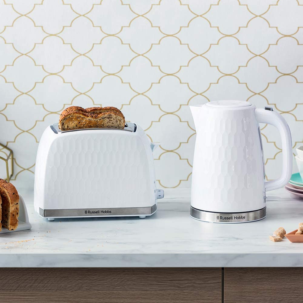 Russell Hobbs Honeycomb 2 Slice Toaster (Extra wide slots, High lift feature, 6 Browning levels - Image 3