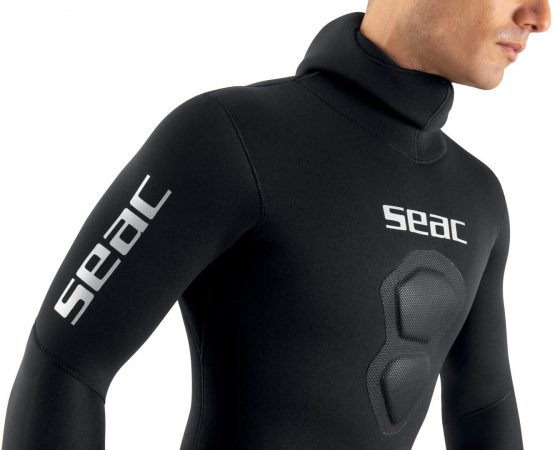Seac Royal, 5 mm Neoprene Wetsuit for Freediving, Long-John and Hooded Jacket - Image 2