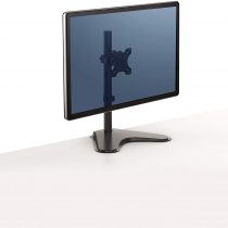 Fellowes Freestanding Professional Series Single Monitor Mount - VESA Compliant Monitor Arm with Tilt, Swivel, Rotation Functions and Cable Management, Max Monitor Size 32", Max Weight 8KG