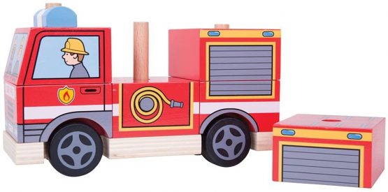 Bigjigs Toys Stacking Fire Engine - Image 2