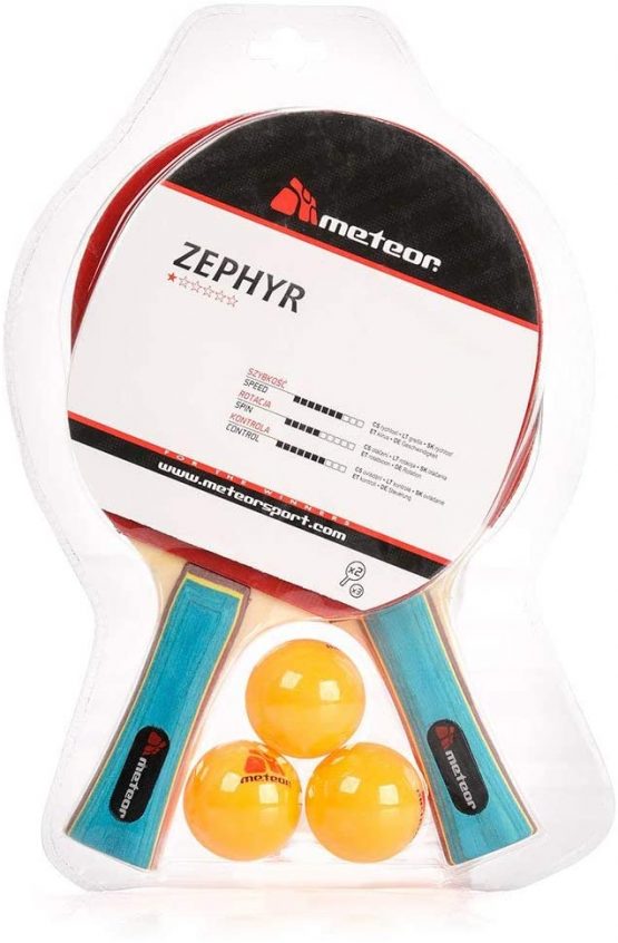 Table Tennis Set Two Bats And Three Balls Allround Professional Amateur Intermediate and Advanced Training Ping Pong Rackets Paddles Comfortable Handle For School Home Sports Club Office - Image 2
