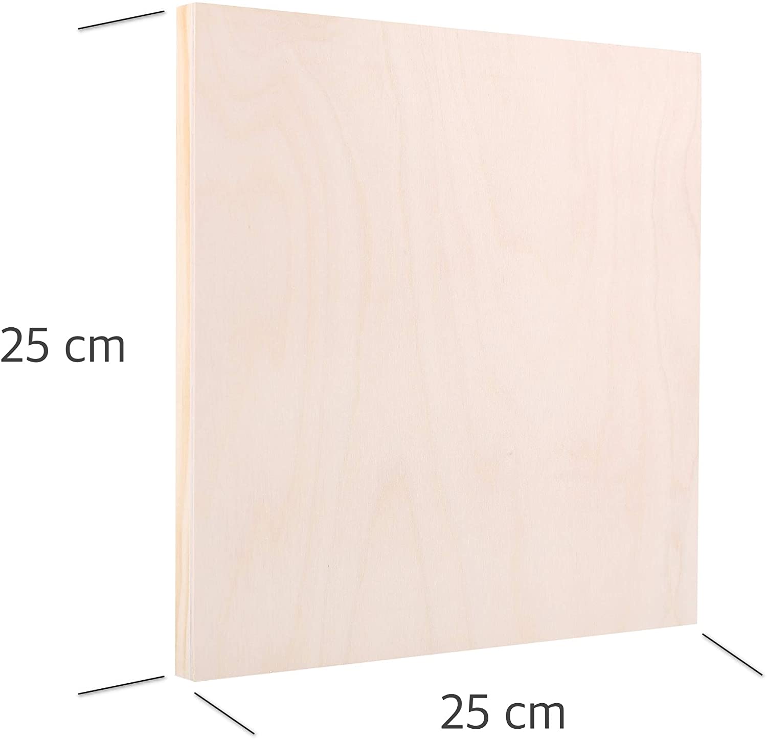 Creative Deco 8 x Wooden Canvas Painting Board 25 x 25 cm Cradled