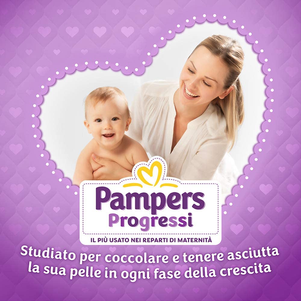 Pampers Progressi Junior 114 Nappies, Size 5 (11-25 kg), Purple - Image 2