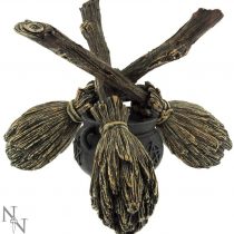 Nemesis Now B1867F6 Broomstick Crystal Ball Crystal Ball Holder 16cm Brown
